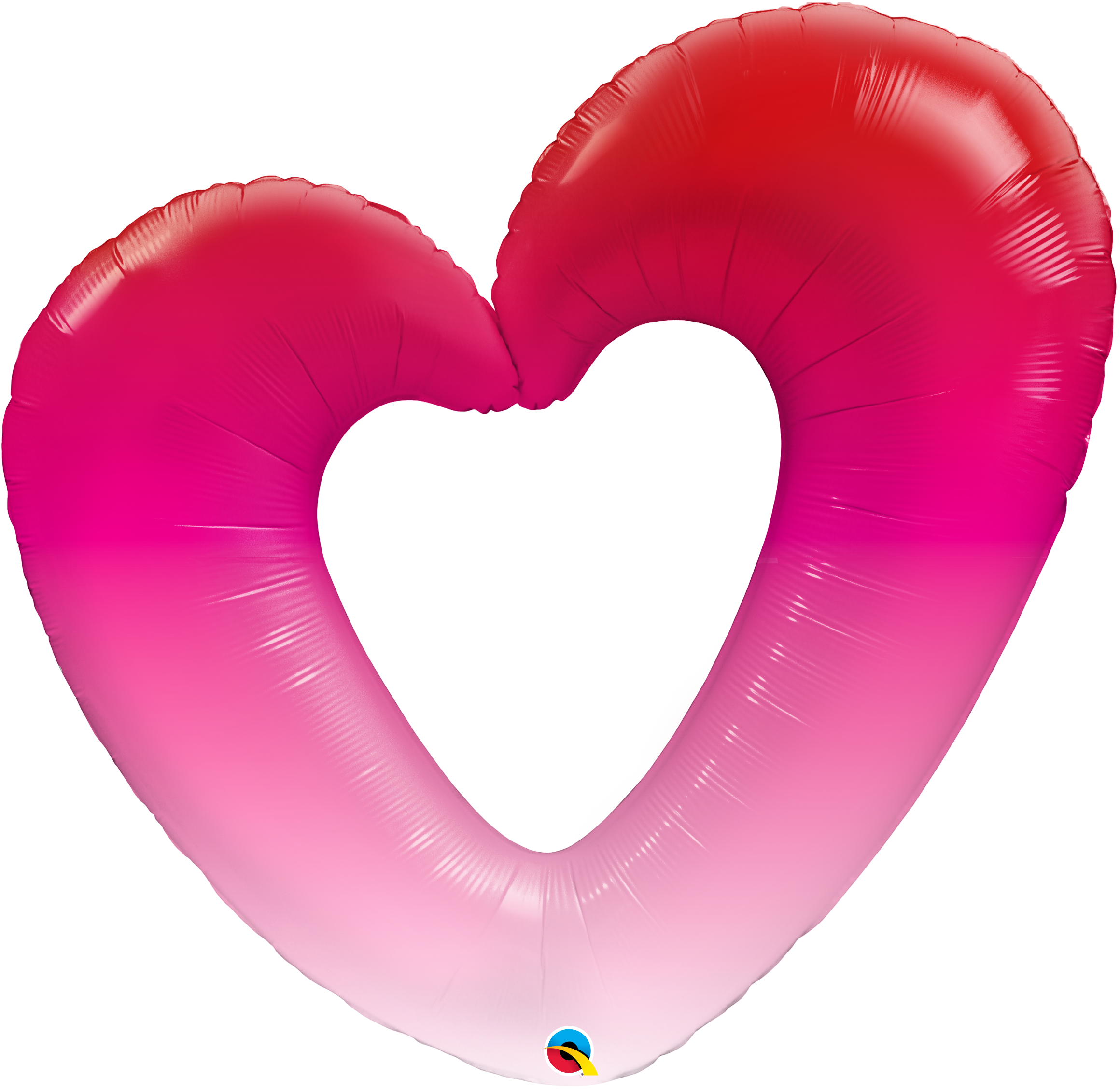 42" Open Pink Ombre Heart