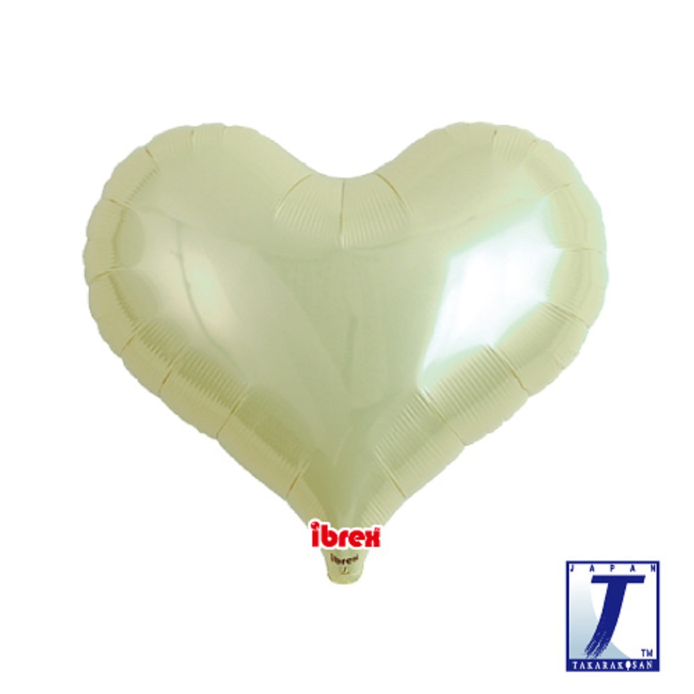 14" Jelly Heart Metallic Ivory (ibrex)