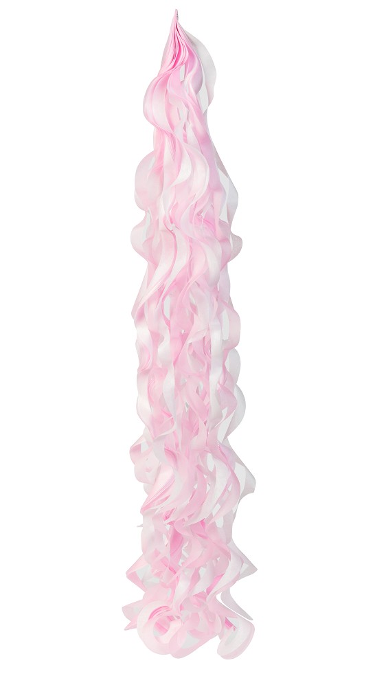 Spiral-Tassel Balloon tail rose/white