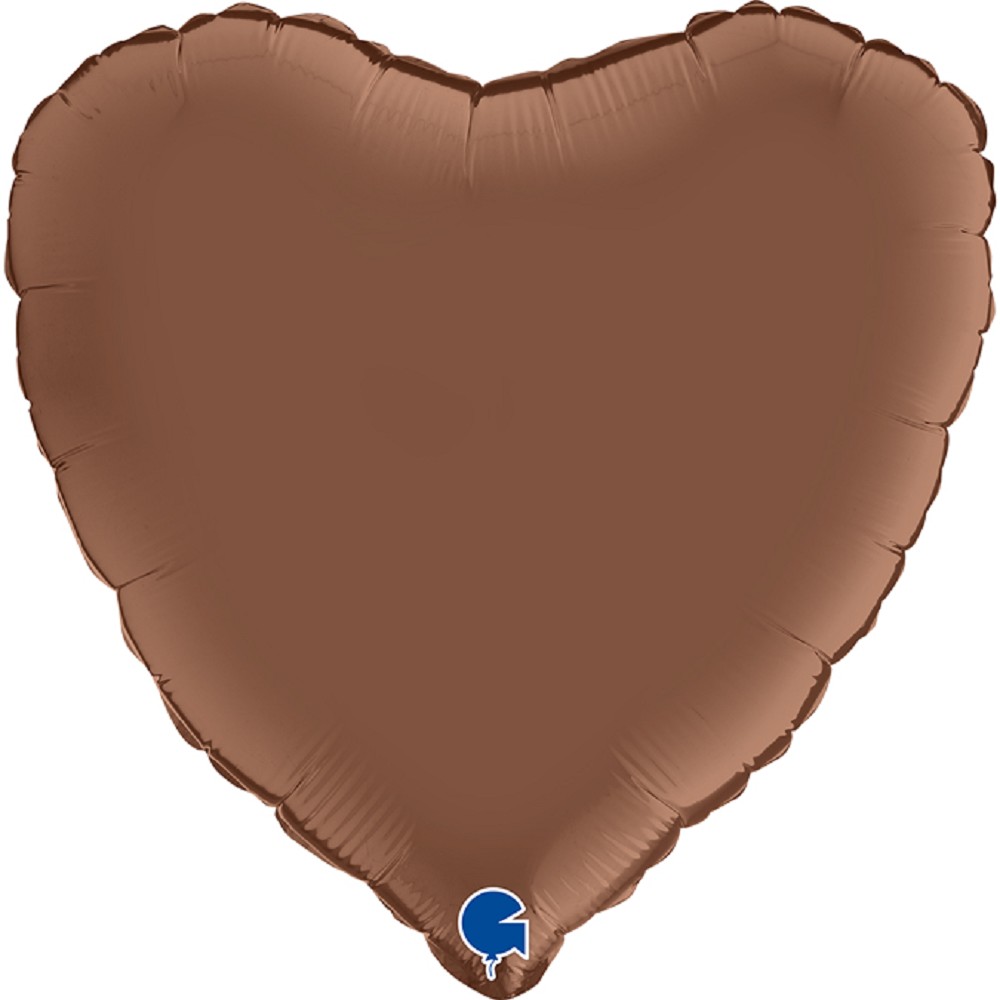 18" Herz Satin Chocolate (unverpackt)