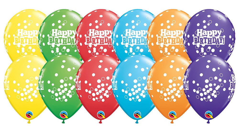 5" Birthday Confetti Dots