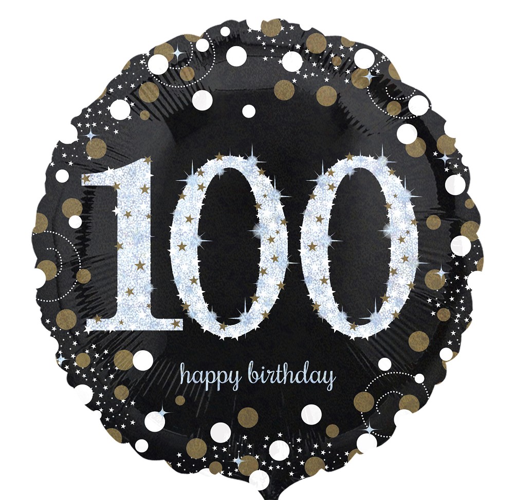 18" Sparkling Birthday "100"