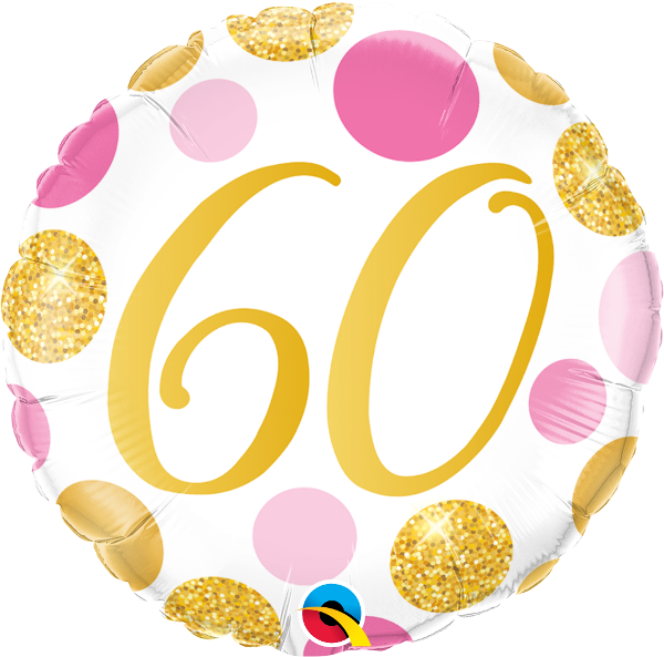 18" "60" Pink & Gold Dots