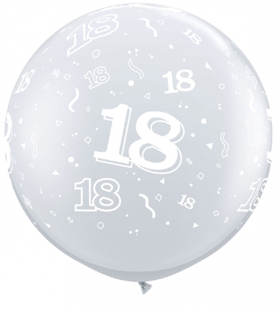 3' Riesenballon Zahl "18" around