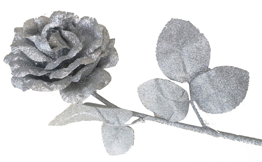 Rose silber, klein (10cm)