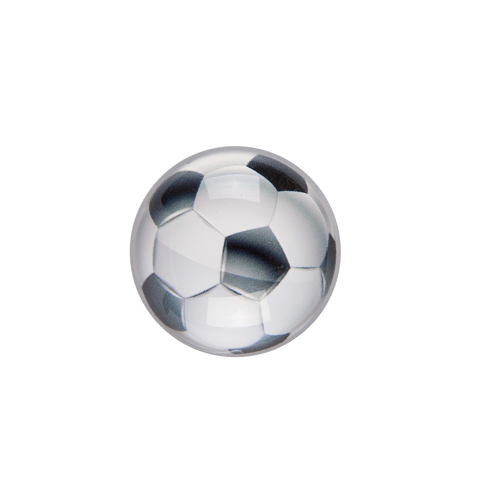 Magnet Fußball schwarz/weiß mitTafel