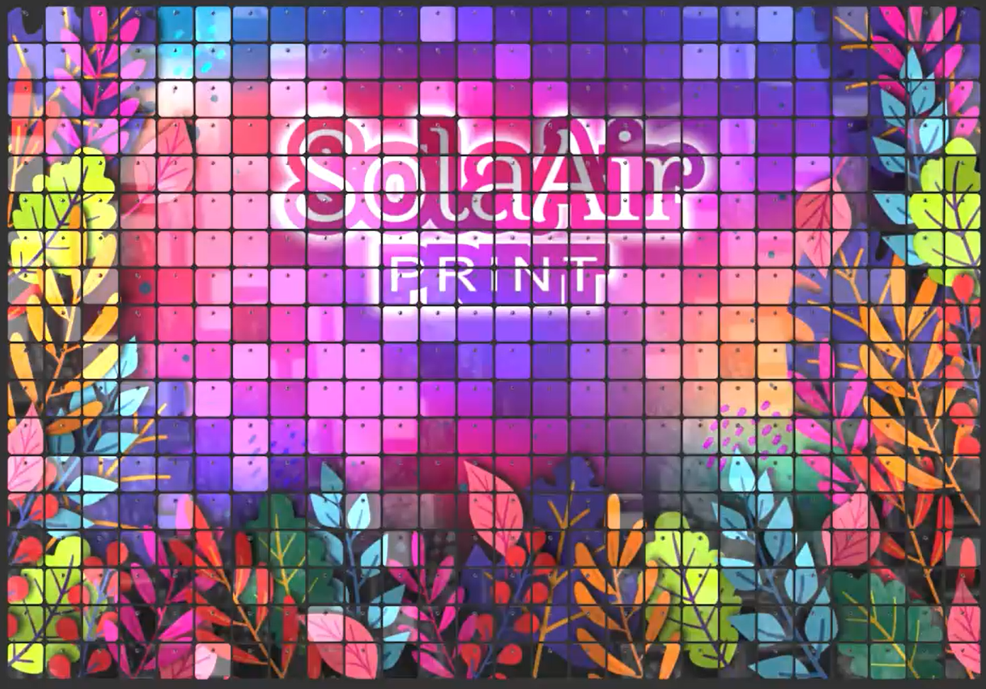 SolaAir Sequin Wall Custom Print - Satin Base