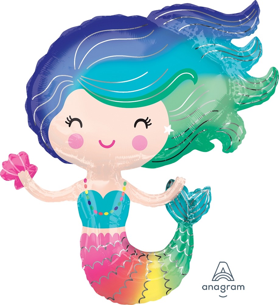 29" x 30" Colorful Mermaid