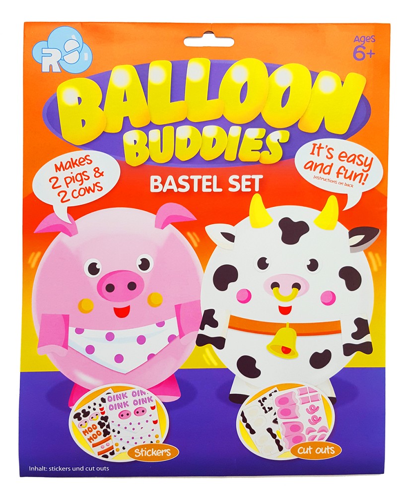 Bastelset - Balloon Buddies Schwein/Kuh