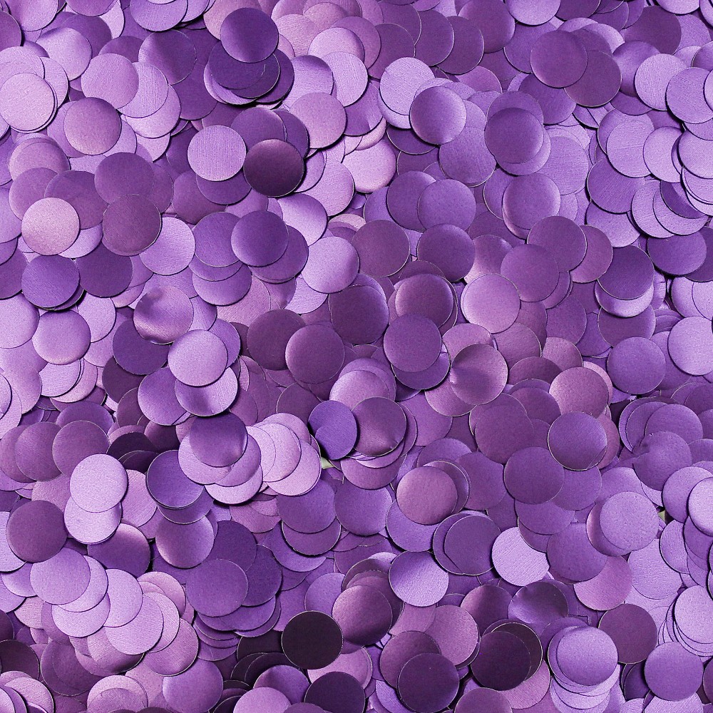 Folienkonfetti Rund 1 cm Matt Purple (1kg)