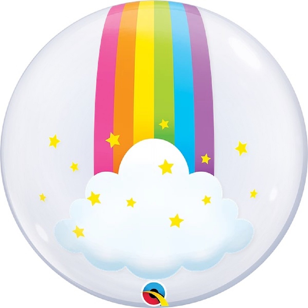 24" Deko Bubble Rainbow Clouds