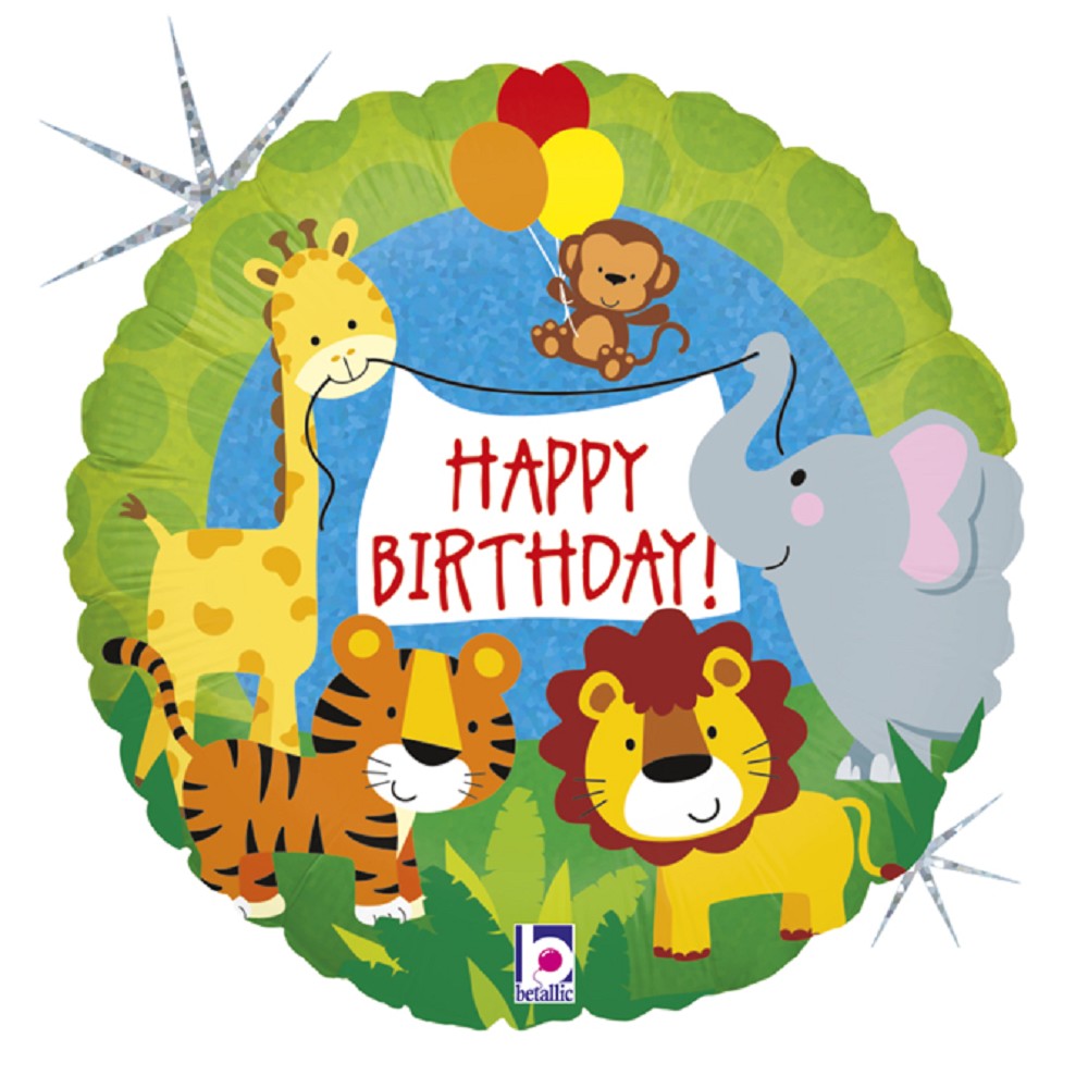 18" Jungle Tiere Birthday