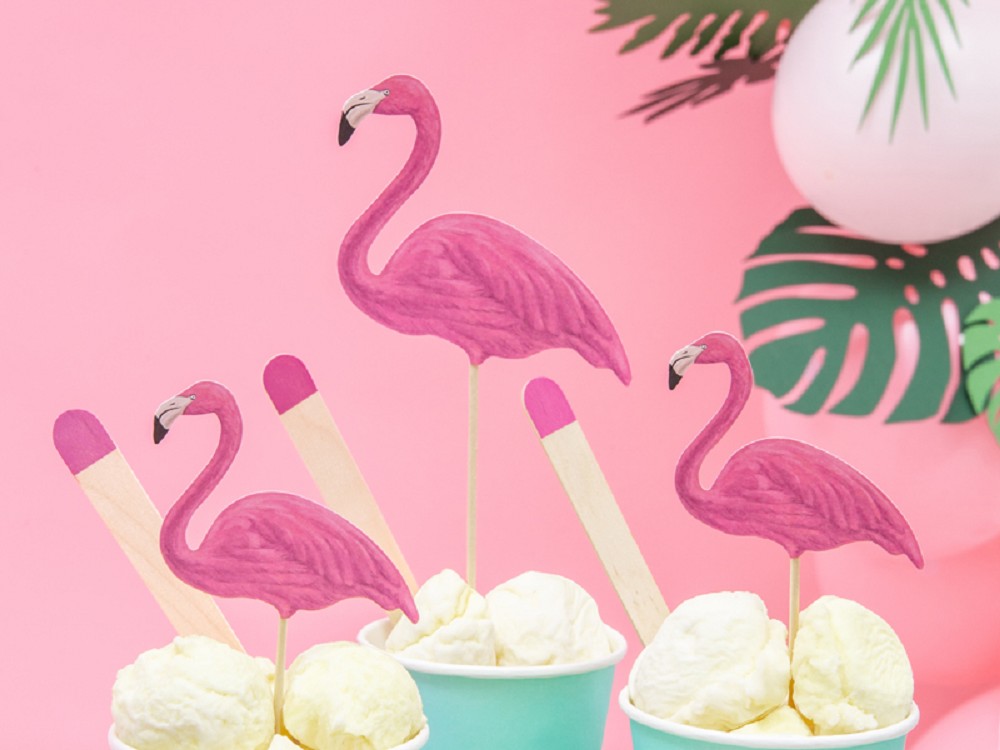 Cake Topper - Aloha Flamingos - 15-23,5cm - 6 Stk.