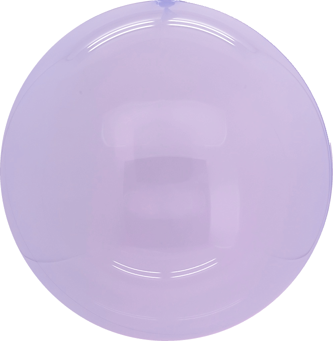 24" Crystal Globe Transparent Lila