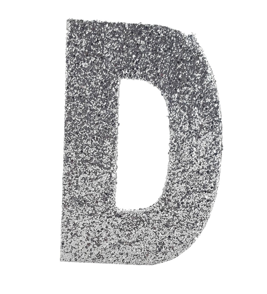 Deko-Glimmerbuchstabe "D" (10cm)