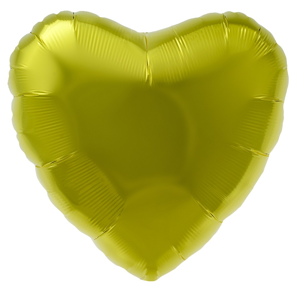 18" Heart citrine yellow