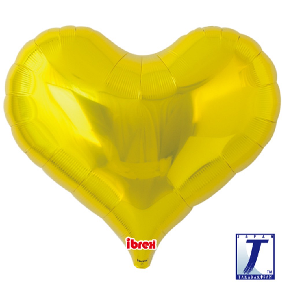 25" Jelly Heart Metallic Gold (ibrex)