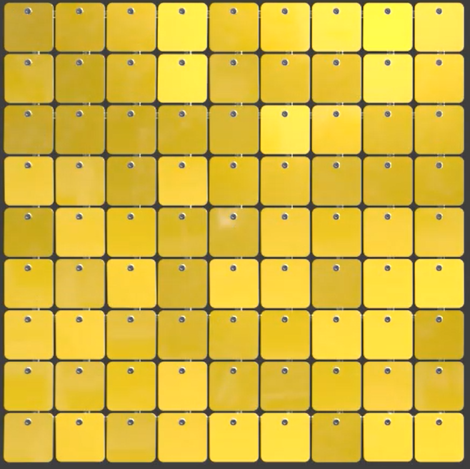 SolaAir Sequin Wall Decor Standard (viereckig) - Yellow