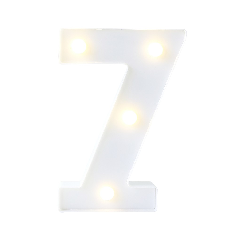Deko-Zahl " 7" mit LEDs (16cm)