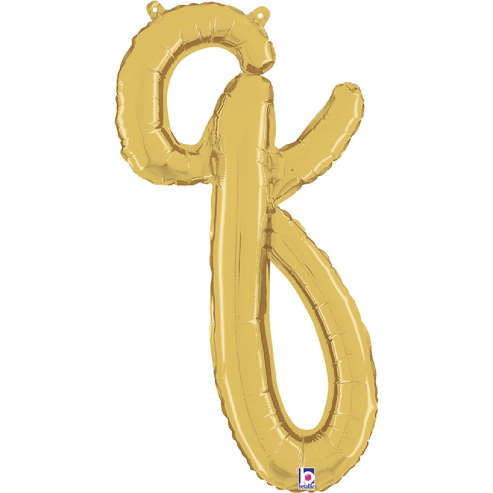 14" - 24"  Folienbuchstabe "q" Script Gold (Altgold)