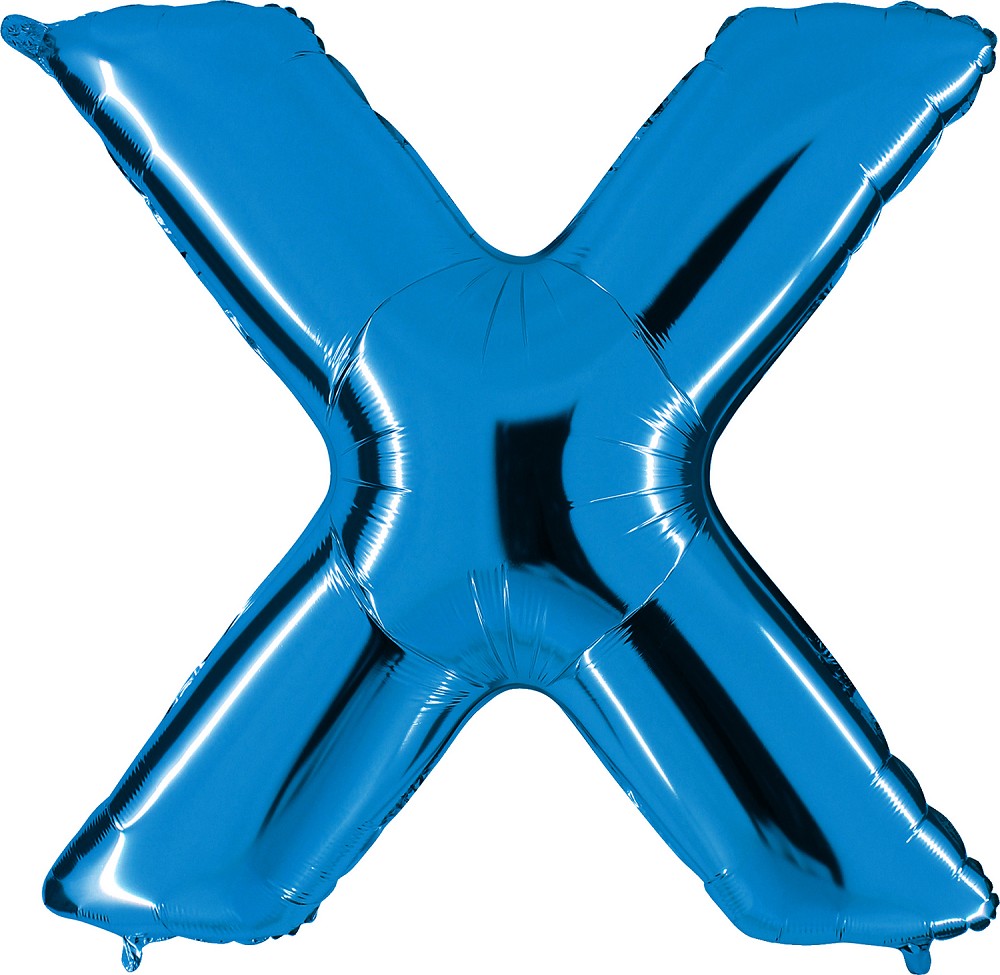 40" Folienbuchstabe "X" Blue