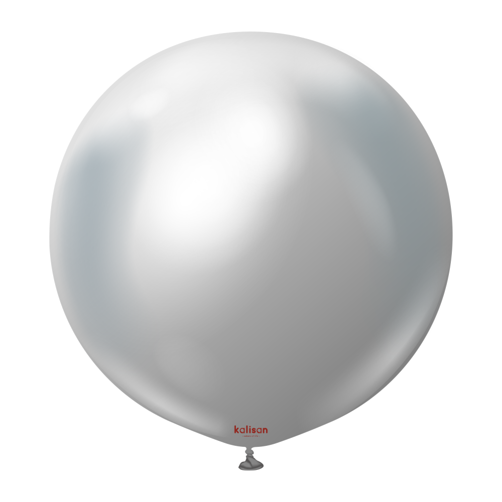 24" Riesenballon Mirror Silver (10 Stück)