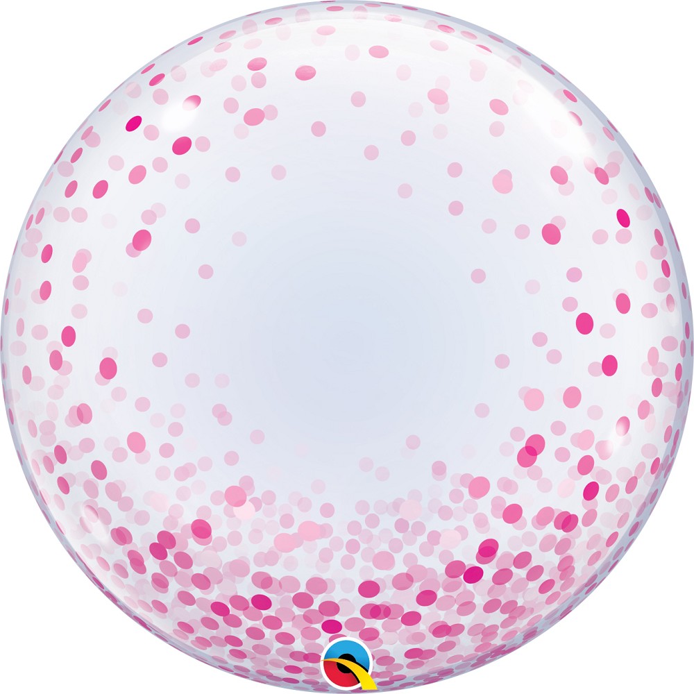 24" Deko Bubble Confetti pink