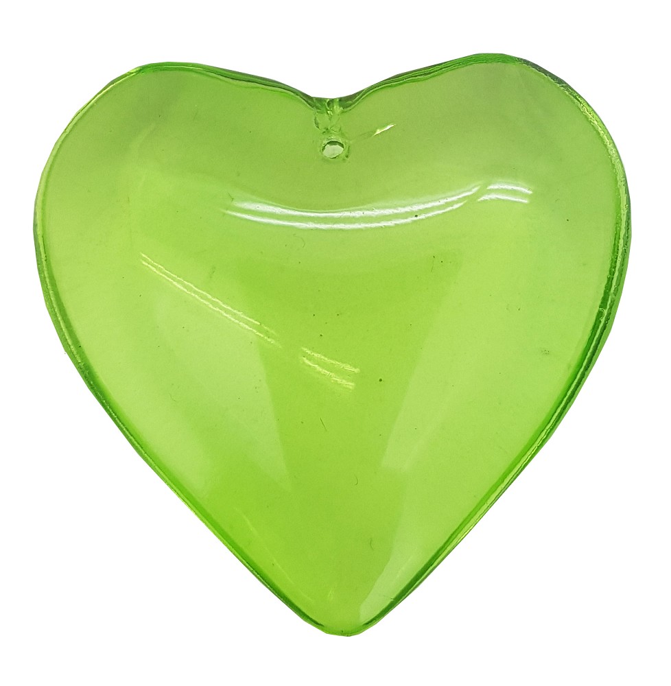 Herz Kristal lime green