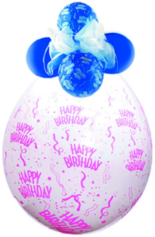 18" Verpackungsballon  Happy Birthday (Druck pink)