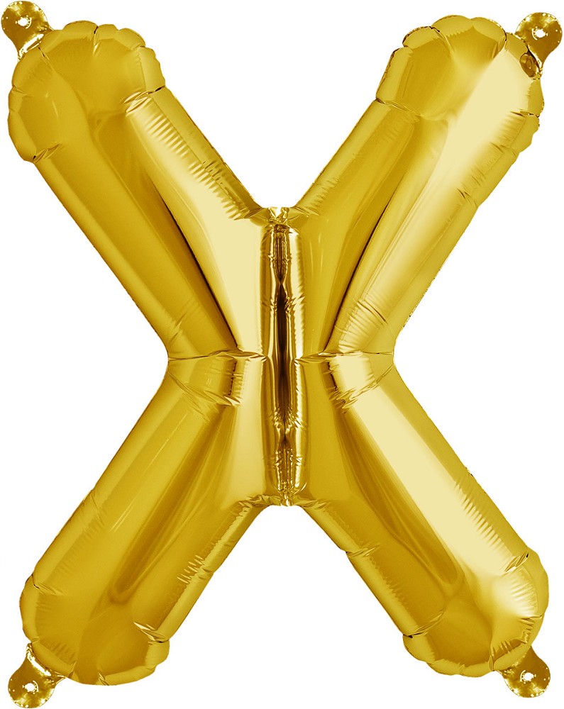 16" Folienbuchstabe "X" Gold