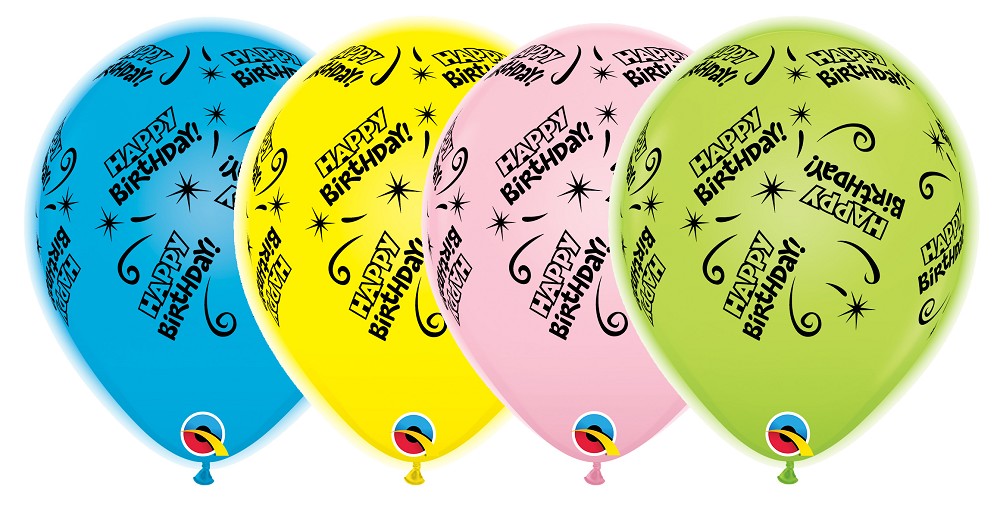 11" Q-Lite Balloons (LED Ballon) Birthday Lite Pastel Ass.