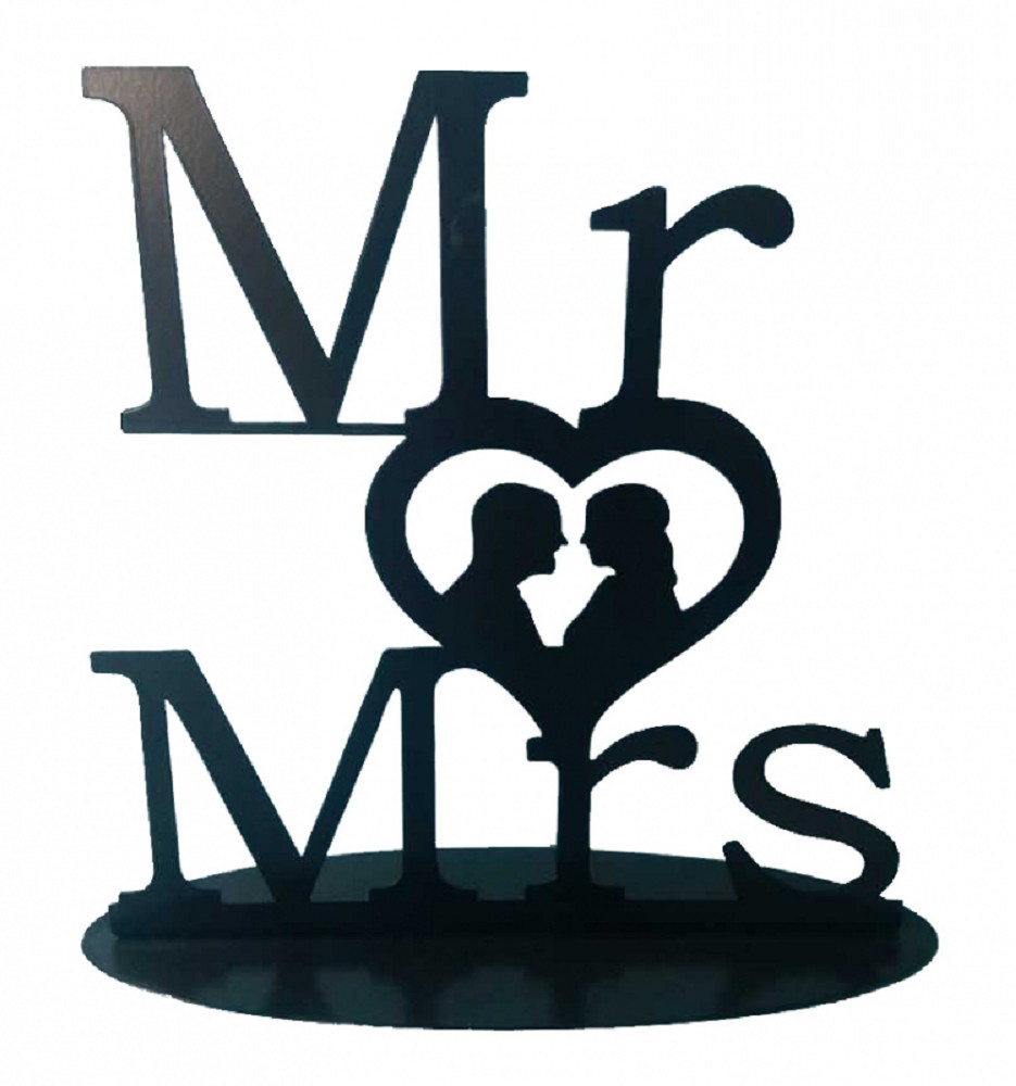 Metall Schriftzug "Mr. & Mrs."