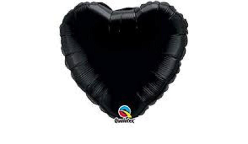 18" Heart Onyx Black (10 Stück)