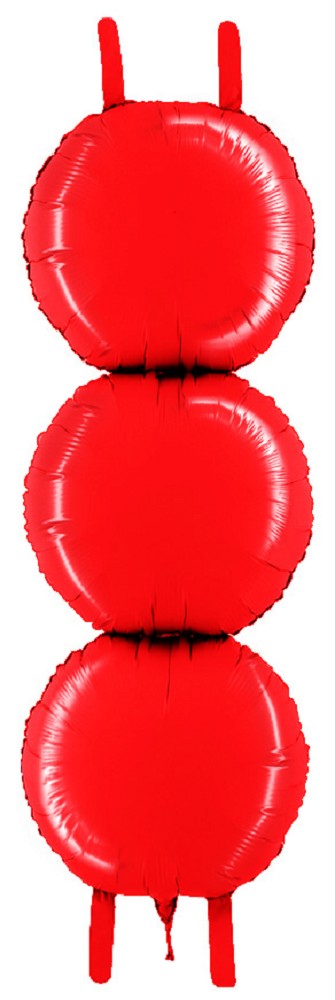 16" x 41" Folienballon: 3er Säule rot