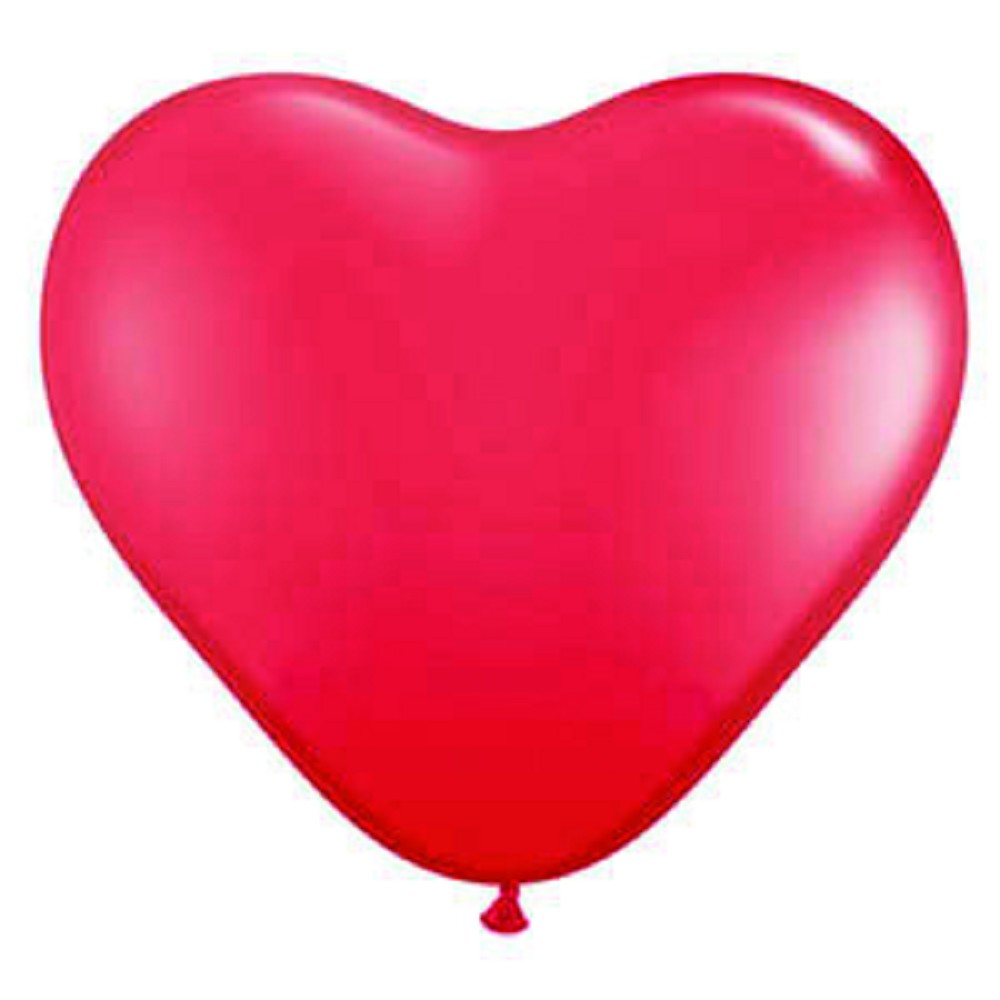 6" Heart Standard Red (100 Stück)