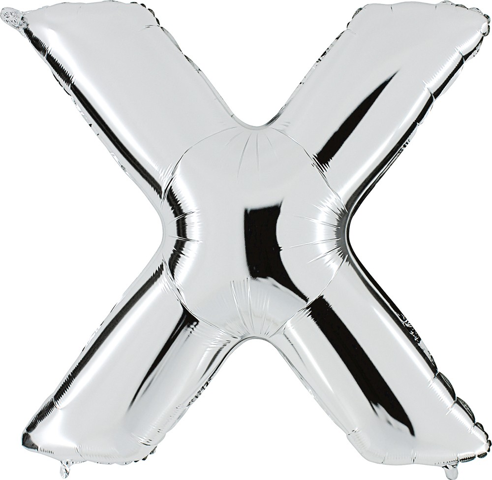 40" Folienbuchstabe "X" Silver