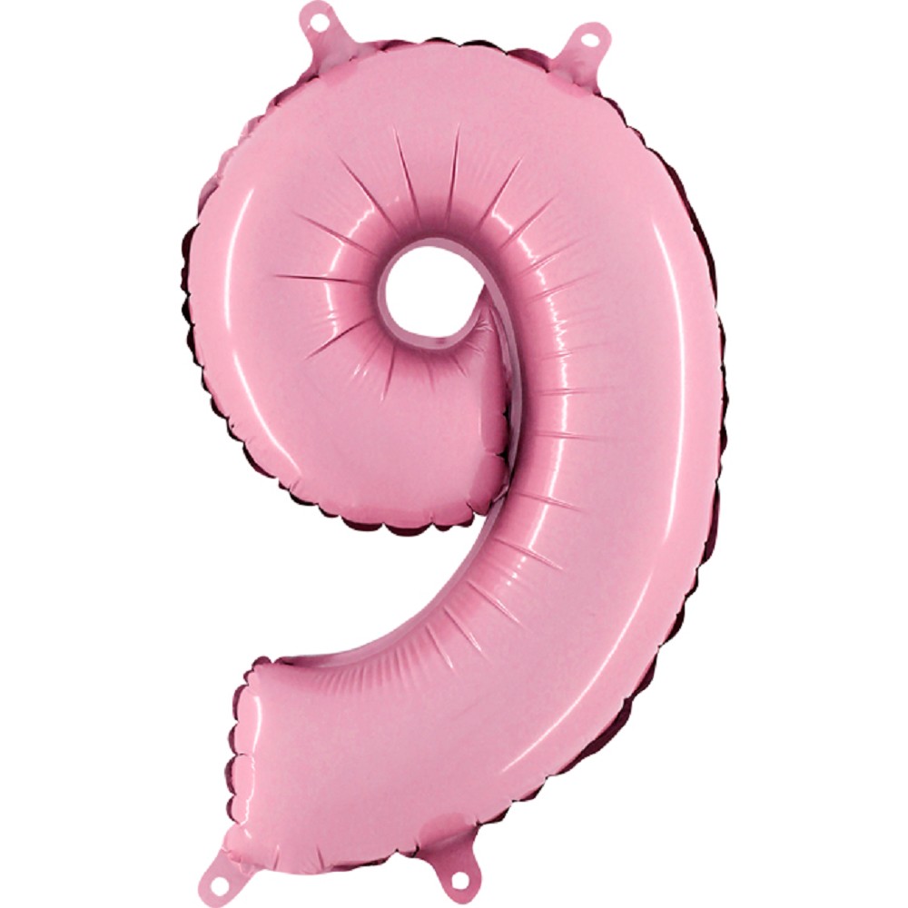 14" Folienzahl "9" Pastel Pink