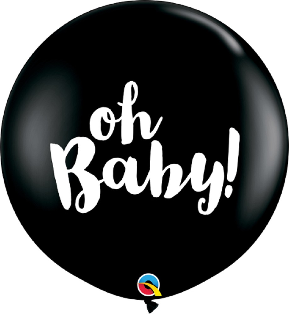 3' Riesenballon Oh Baby! Onyx Black