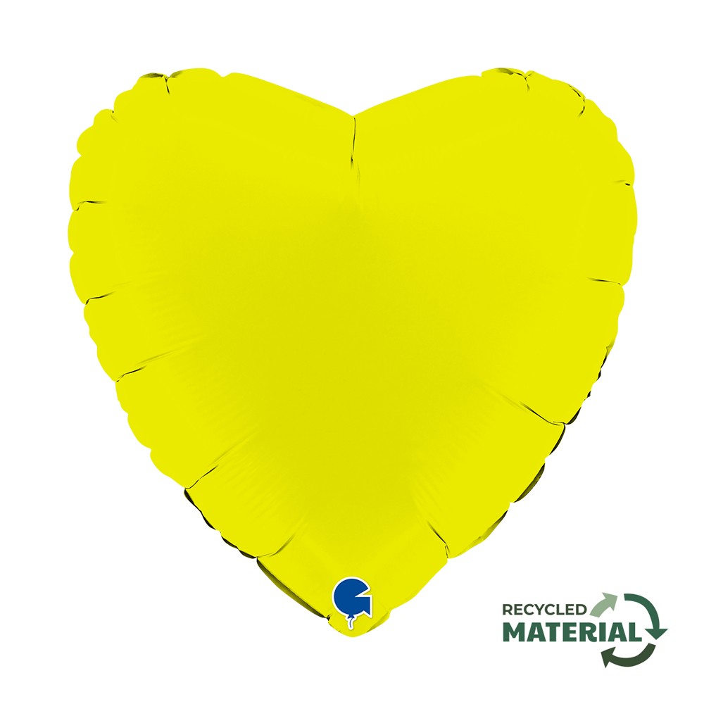 18" Heart Matte Lime Green (unverpackt)