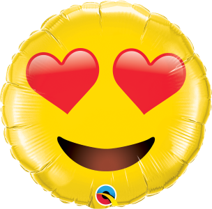 28" Emoji mit Herzaugen