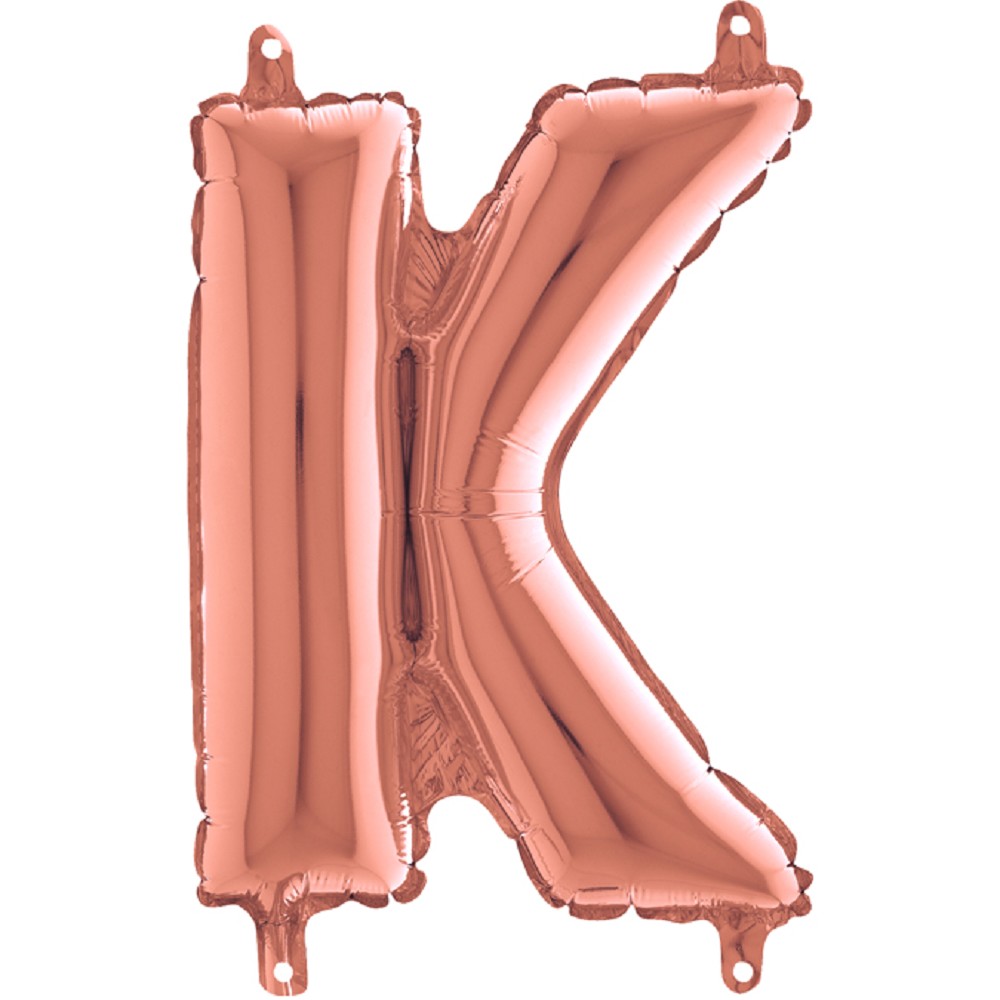 14" Folienbuchstabe "K" Rosé Gold