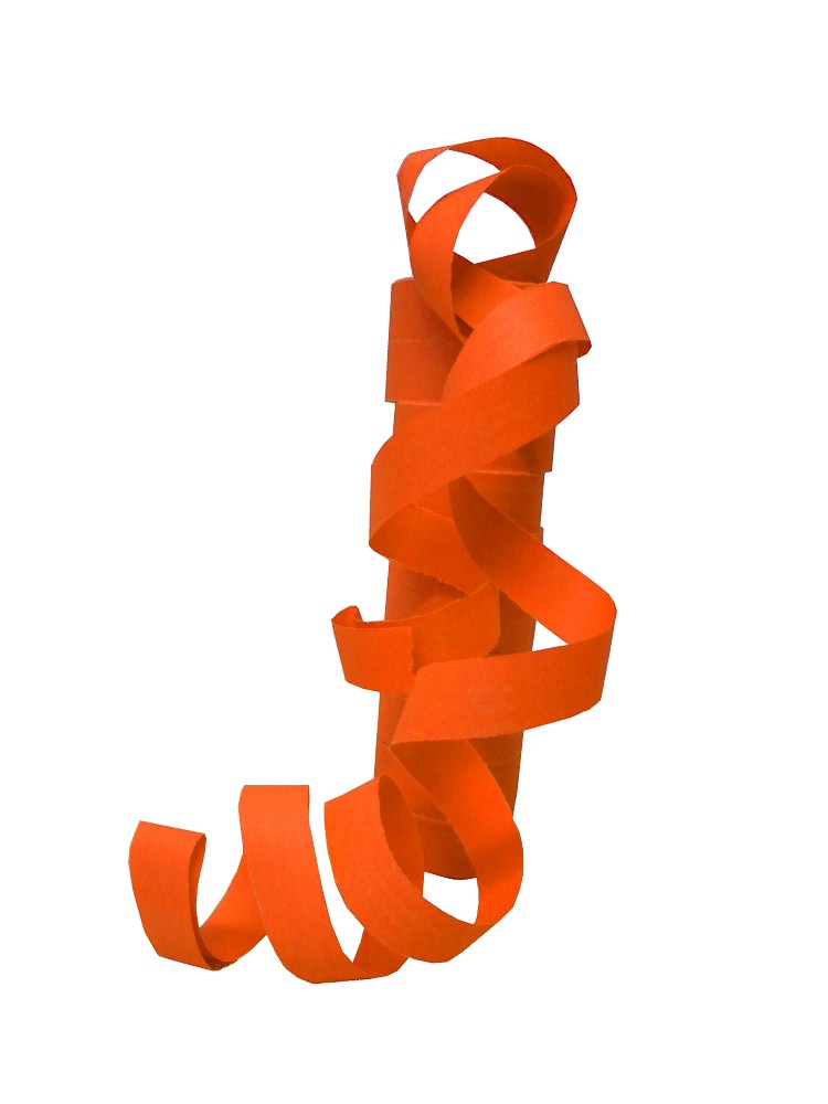 Papier-Luftschlangen orange (nicht farbecht)