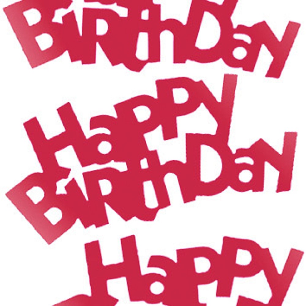 Folien-Schriftzug "Happy Birthday" - rot 13 cm