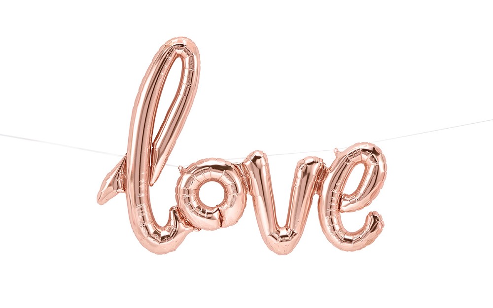 40" Schriftzug "Love" Rosé Gold