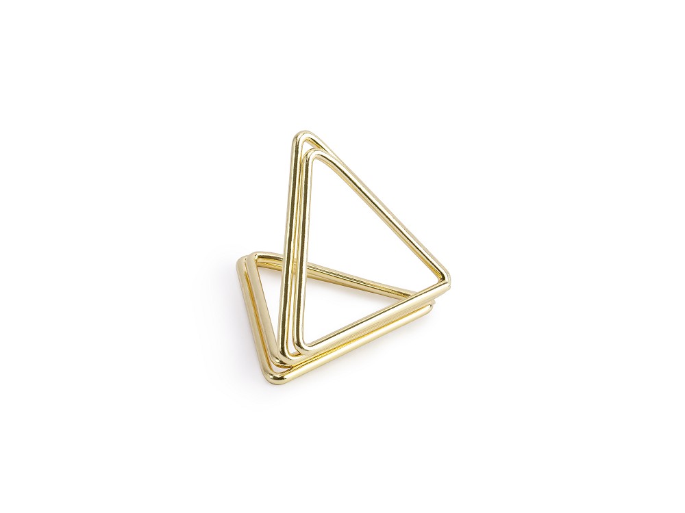 Tischkartenhalter - Dreiecke - Gold - 2,3cm - 1 Pck. (10 Stk