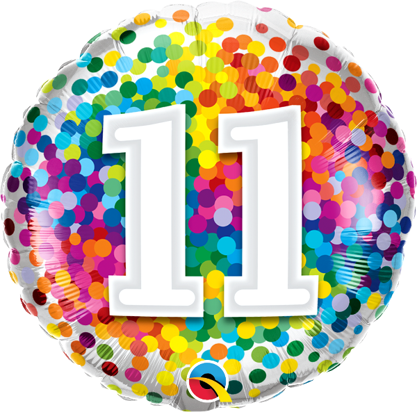 18" "11" Rainbow Confetti
