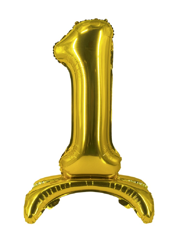 32" Stand Up Balloon "1" Gold