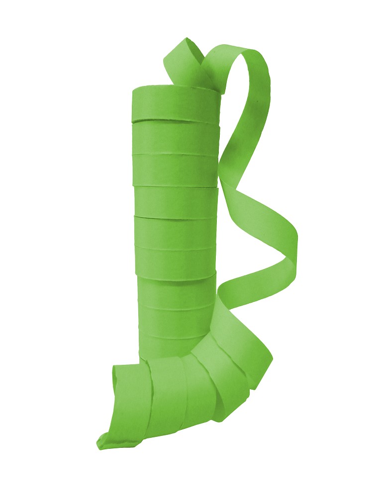Papier-Luftschlangen hellgrün (nicht farbecht)
