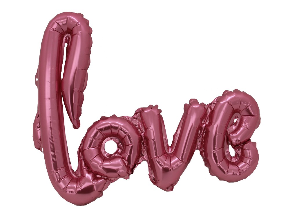 22" Schriftzug "Love" pink (mit Ventil)