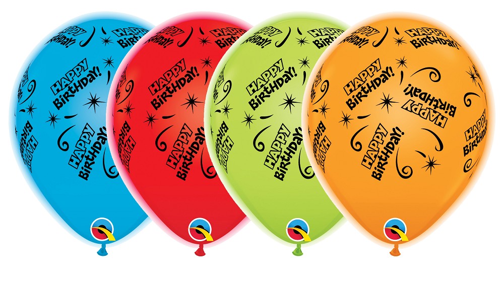 11" Q-Lite Balloons (LED Ballon) Happy Birthday